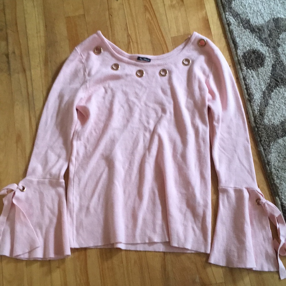 Pink bell sleeve sweater